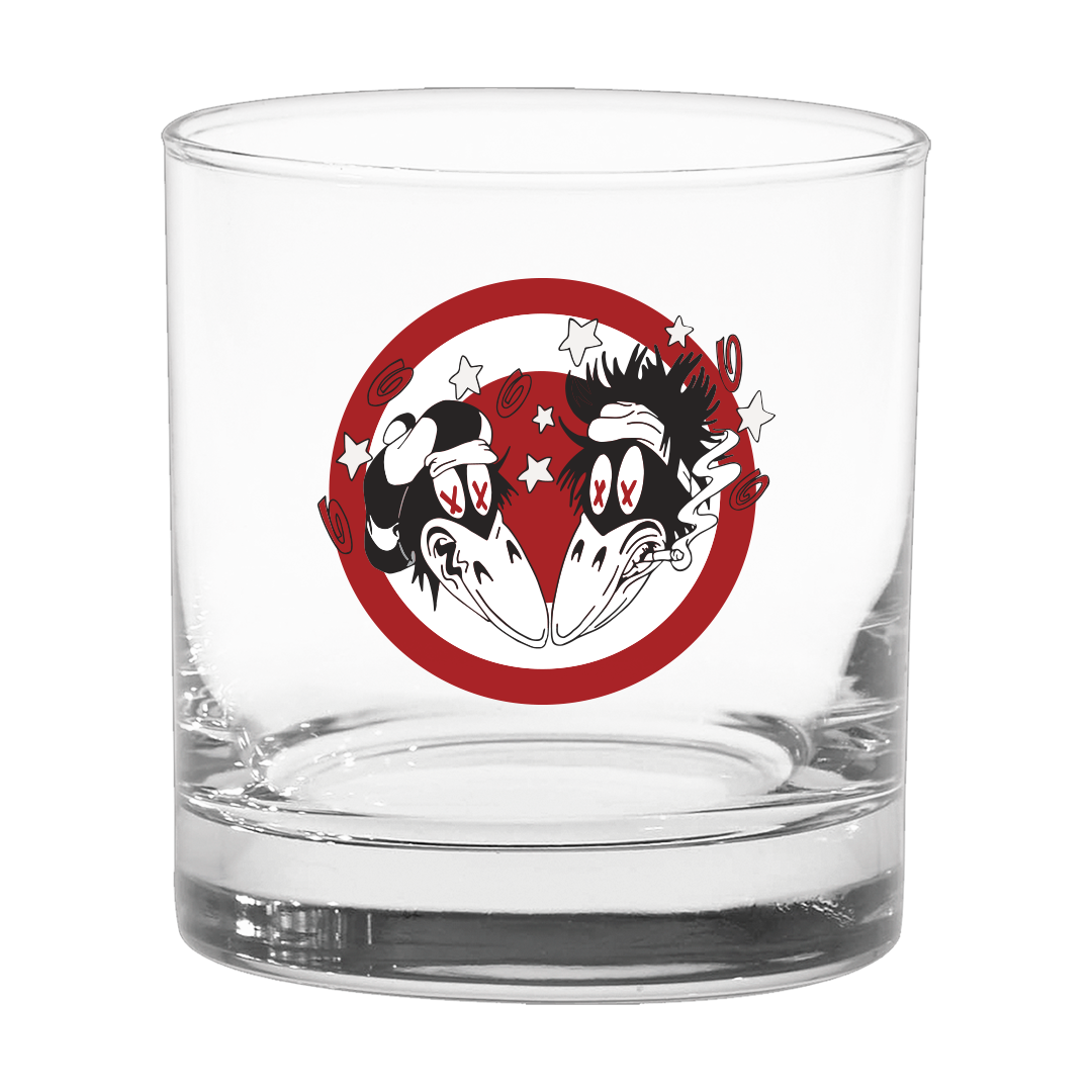 Black Crowes - Red Target Logo Whiskey Glass