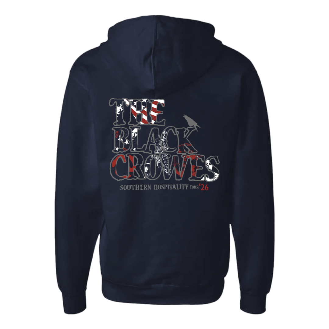 Black Crowes - NAVY 2026 TOUR ZIP UP HOODIE