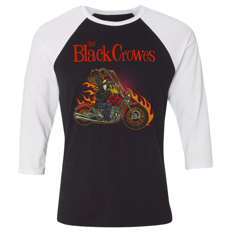 Black Crowes - Motorcycle Flame Raglan
